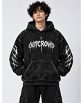 DISTORTION ACID WASH OVERSIZED HOODIE