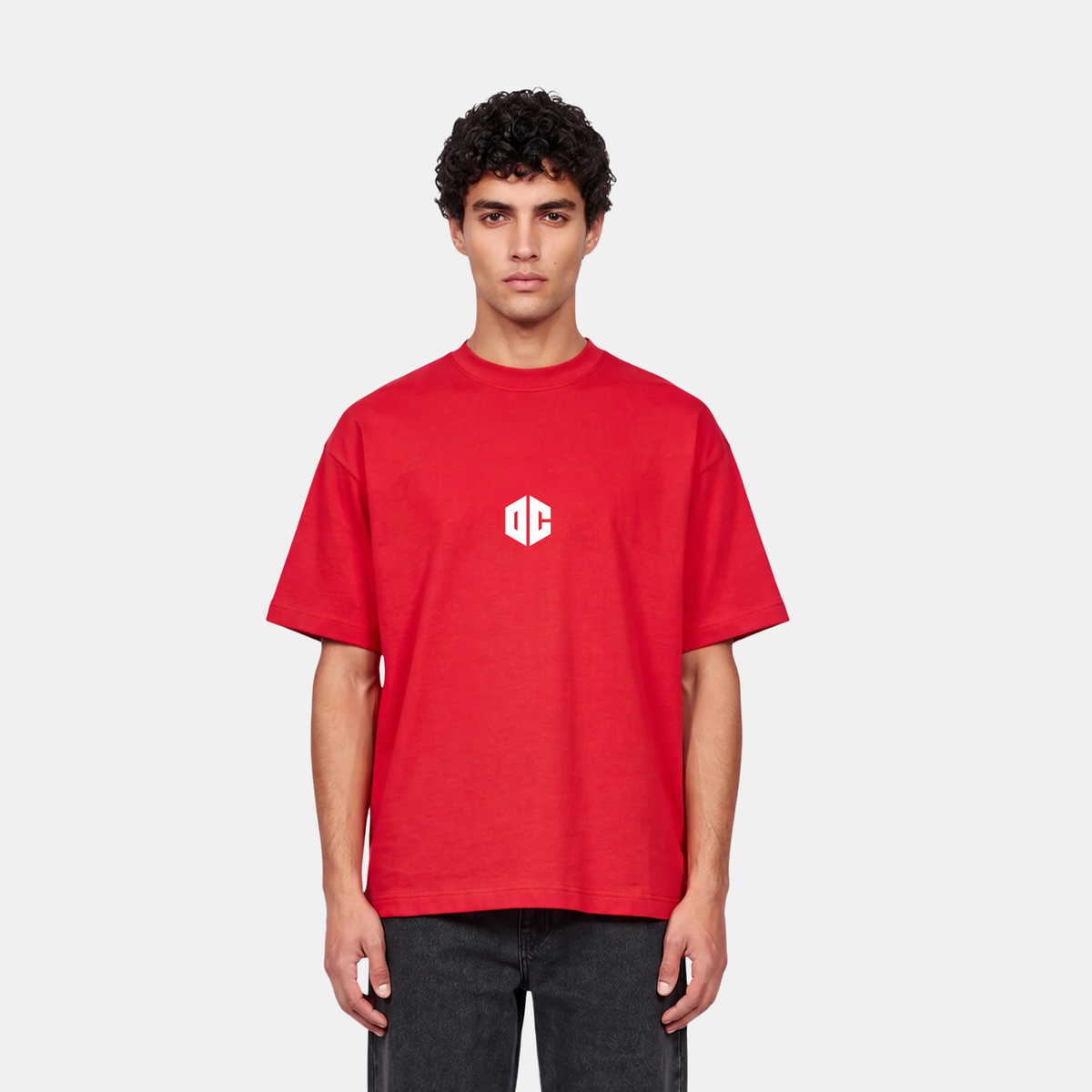 OC - DARK RED OVERSIZED T-SHIRT