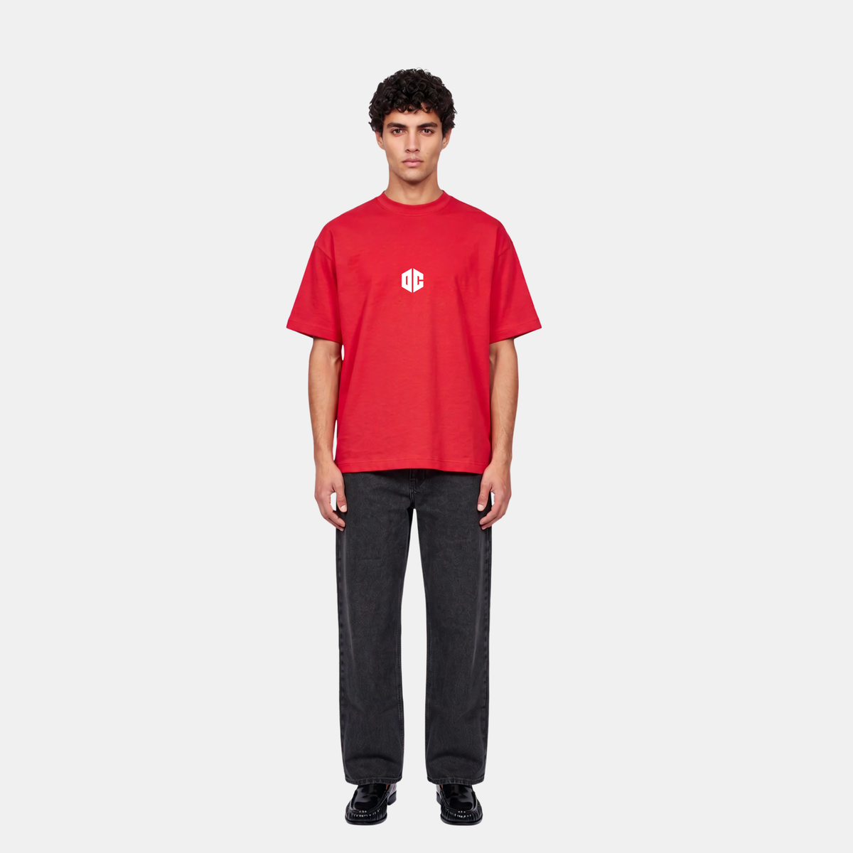 OC - DARK RED OVERSIZED T-SHIRT