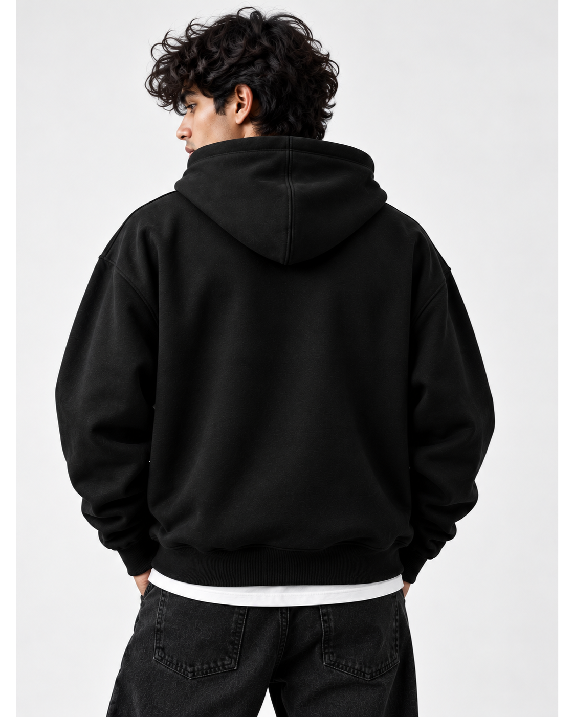 BLACK - SIGNATURE OVERSIZED HOODIE