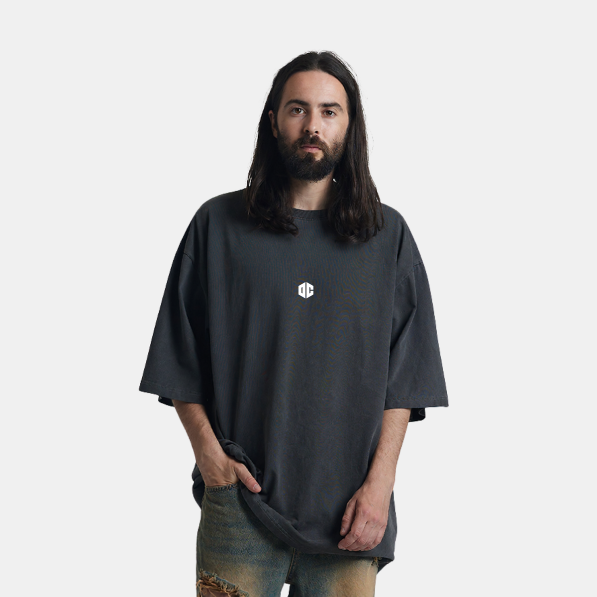 OC - CHARCOAL GREY OVERSIZED T-SHIRT