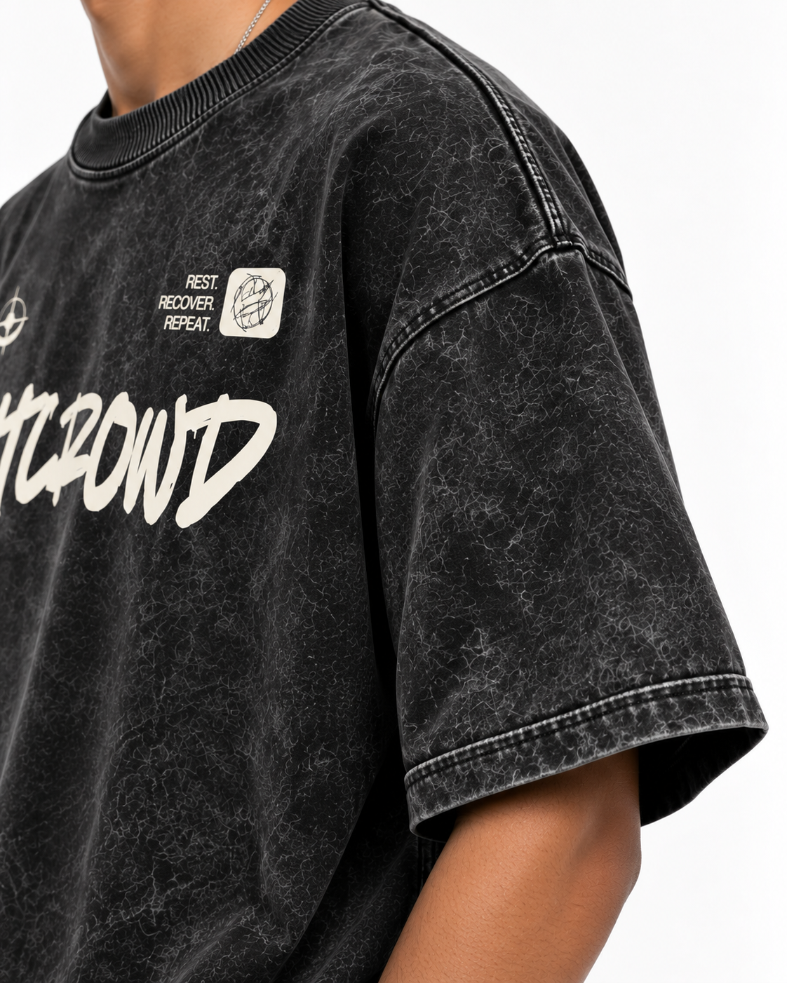 RECOVER - ACID WASH OVERSIZED T-SHIRT