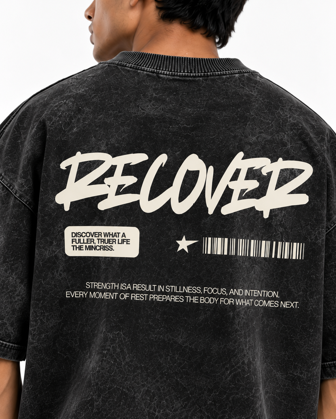 RECOVER - ACID WASH OVERSIZED T-SHIRT